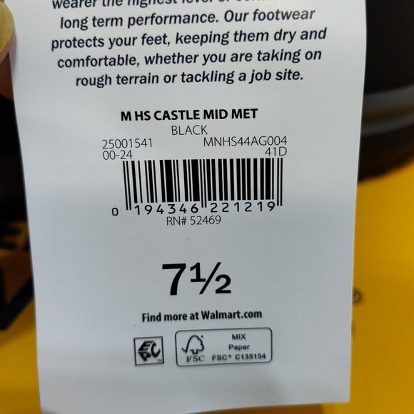 Herman Survivors Castle Carbon Safety Toe Work Shoes Men's 7.5 ASTM F2413-18 NIB - Picture 10 of 10